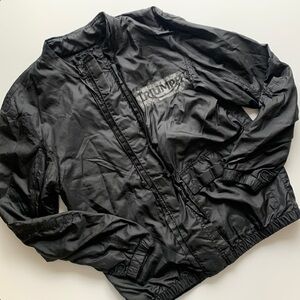 Triumph Motorcycle Black Jacket Windbreaker small